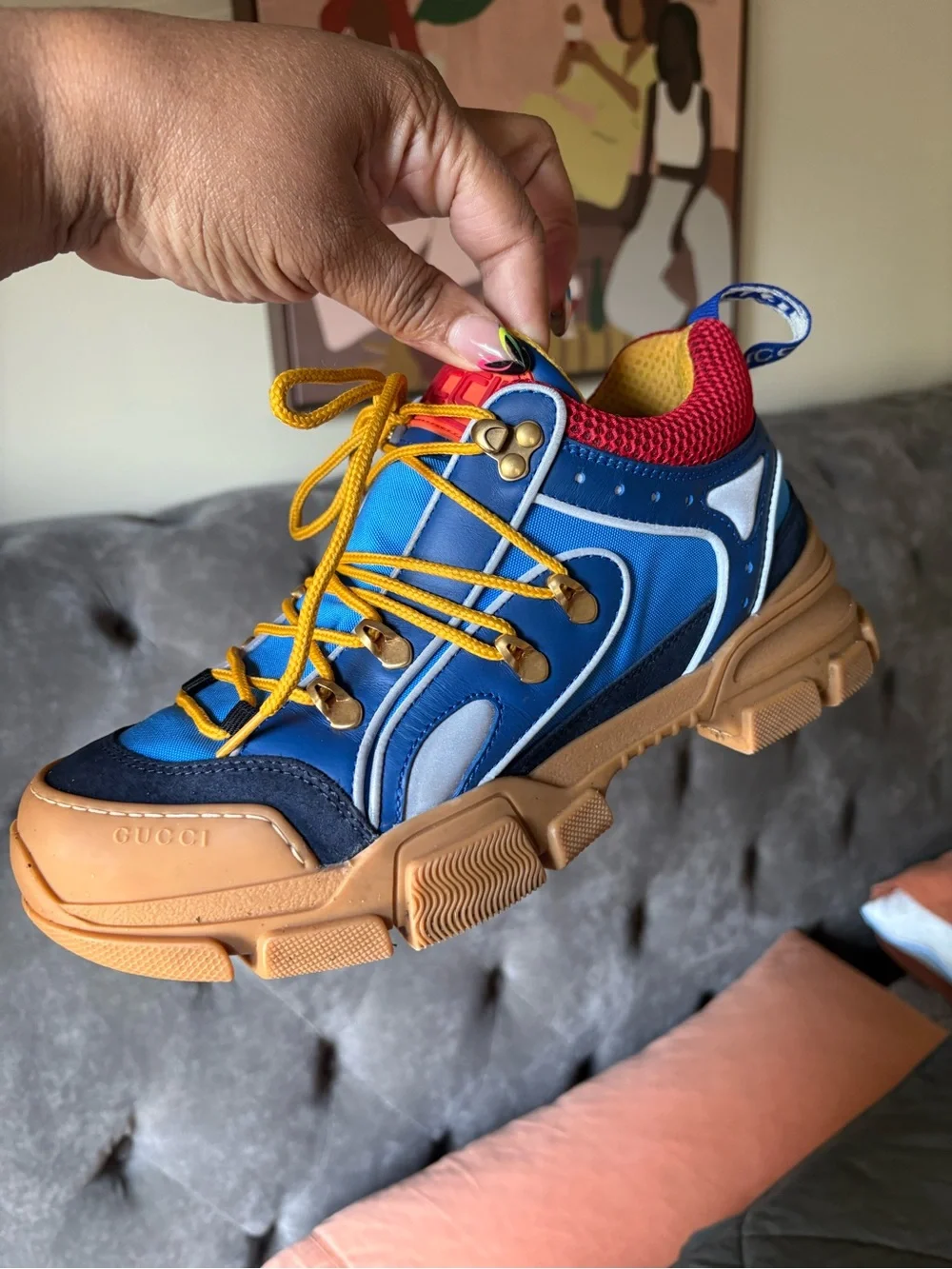 Gucci Boot Sneaker  Tan Designer-Style Chunky Sneaker